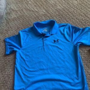 Boys XL under armor short sleeve gold shirt